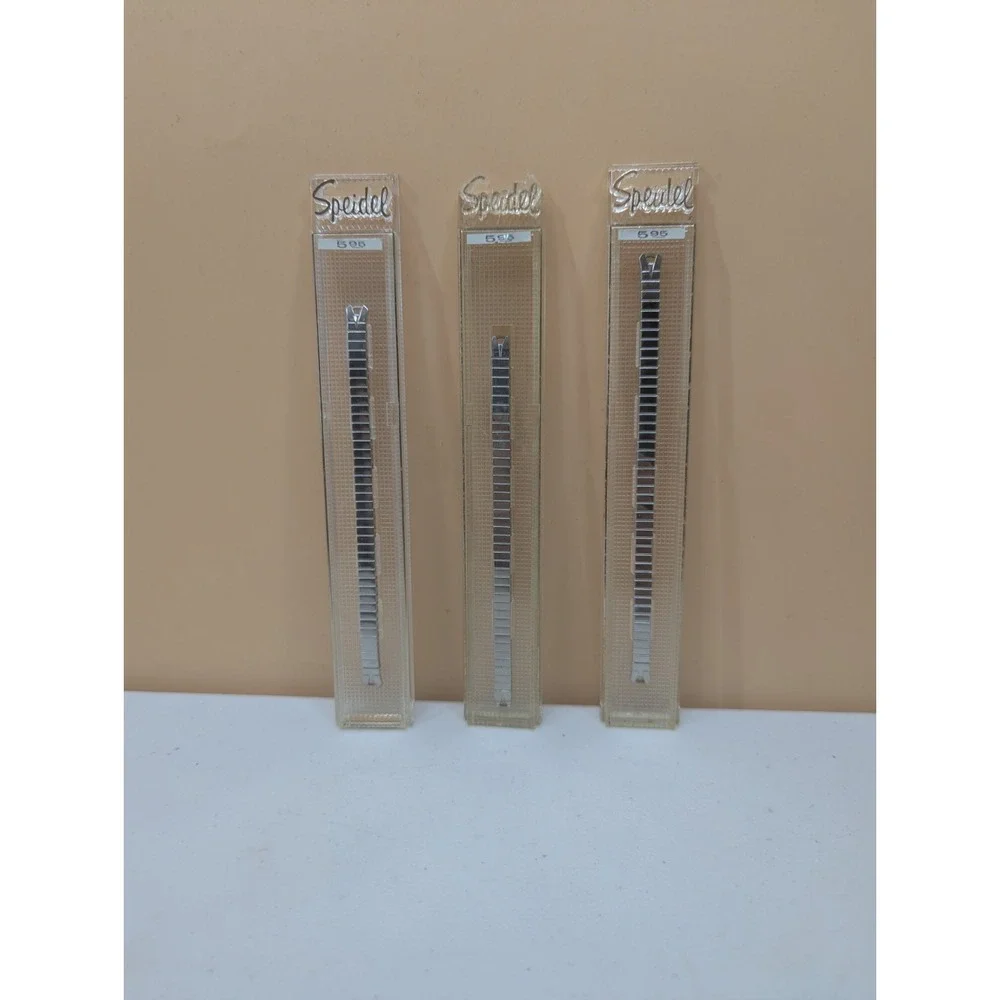Lot Of 3 NEW NOS Vintage Speidal Metal Watch Bands Parts Accessories        (b2)